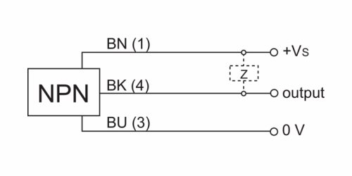 IFFM 08N37A6L 接近開(kāi)關(guān)傳感器的接線(xiàn)圖